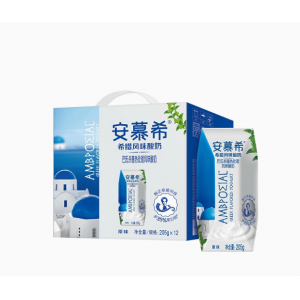 伊利安慕希希腊风味酸奶原味205g*12盒