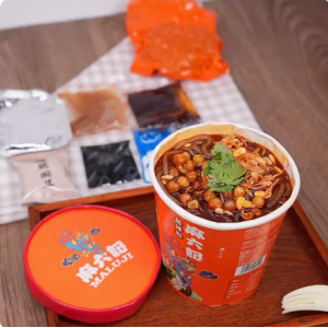 麻六记酸辣粉方便速食湿粉粗粉桶装冲泡即食懒人夜宵粉丝256g*3桶